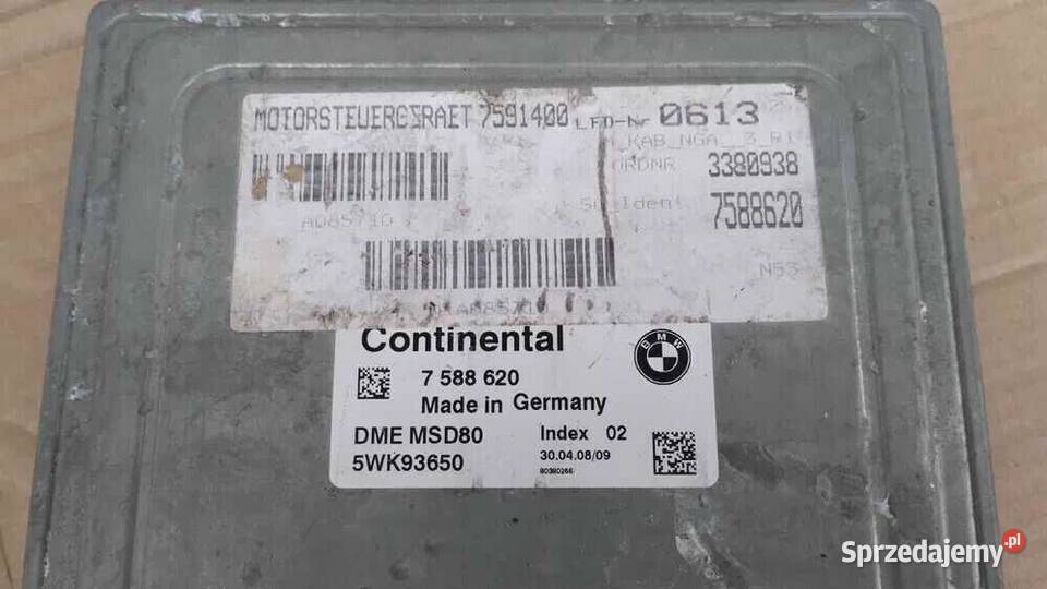 Ecu Komputer Sterownik Silnika Bmw 5 E60 535i 3 osobowe Układ elektryczny, zapłon dolnośląskie