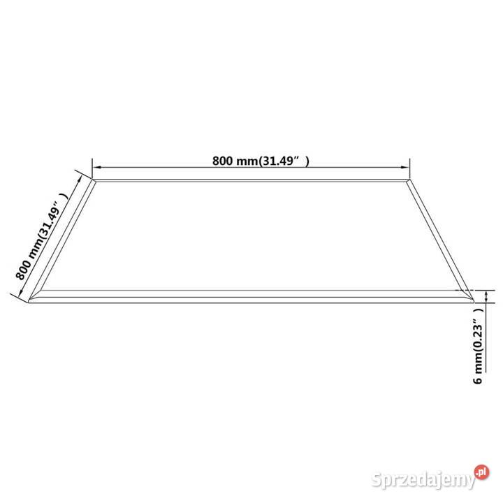 Blat stołu szklany kwadratowy 800x800 mm Warszawa