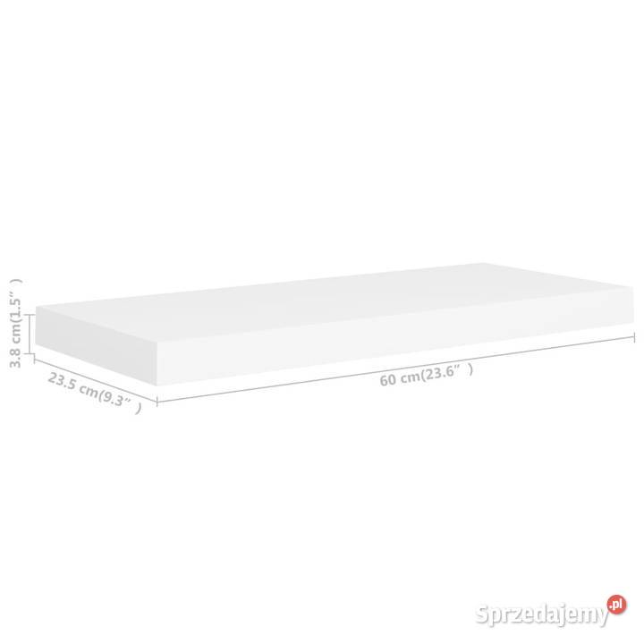 Półka ścienna biała 60x235x38 MDF WM323811 Warszawa