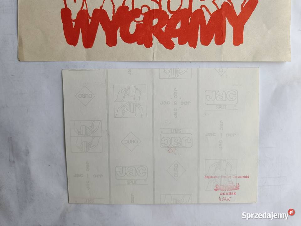 NSZZ Solidarność Plakaty przedwyborcze 1989r do pomorskie Gdynia
