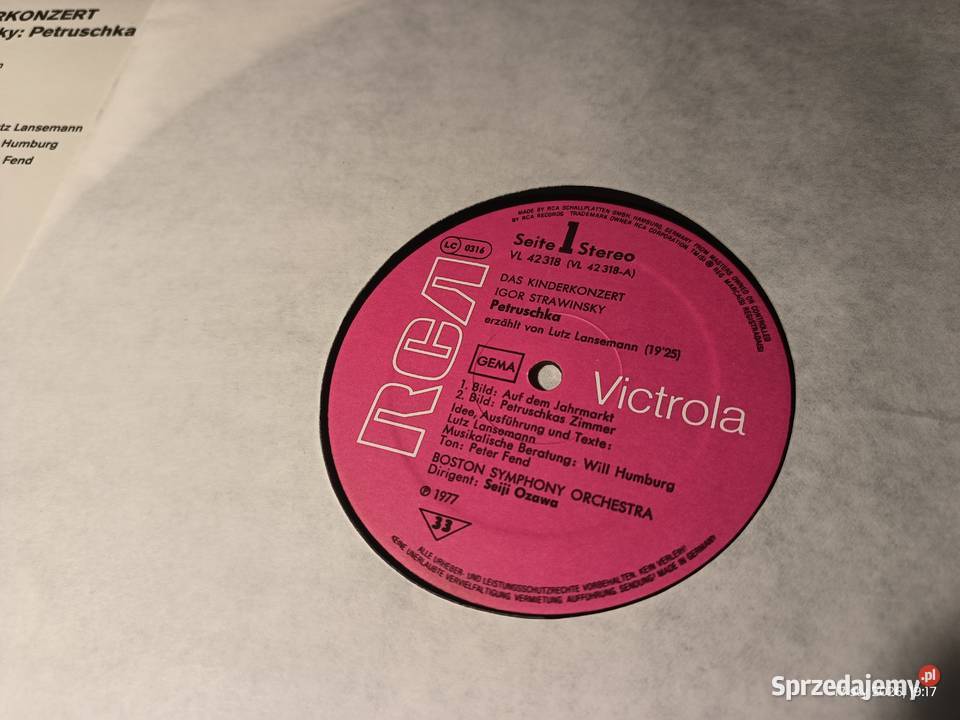 Album winylowy Igor Strawiński Petruszka Wronki