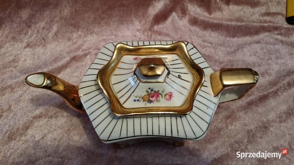 Czajnik stary angielski Arthur Wood złocony Art Porcelana i szkło Kraków
