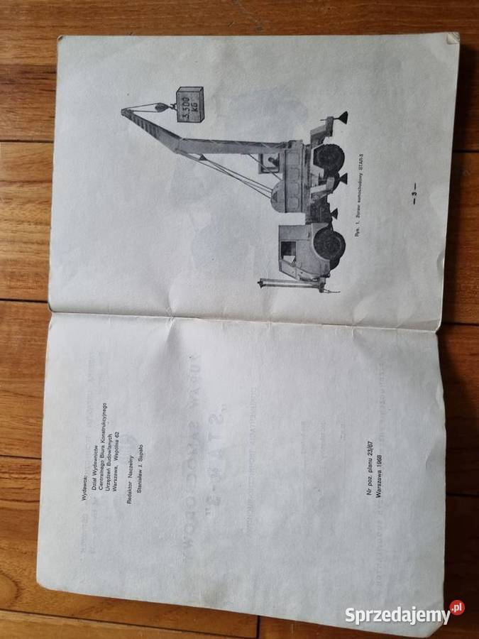 Żuraw samochodowy Star3 dokumentacja techniczno Bydgoszcz sprzedam