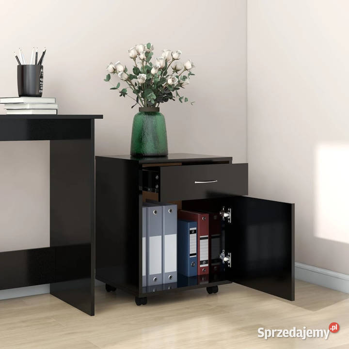 Szafka na kółkach czarna 45x38x54 materiał mazowieckie Warszawa
