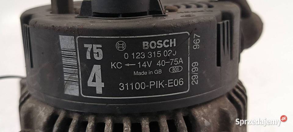 ALTERNATOR HONDA CIVIC 0123315020 Lipno