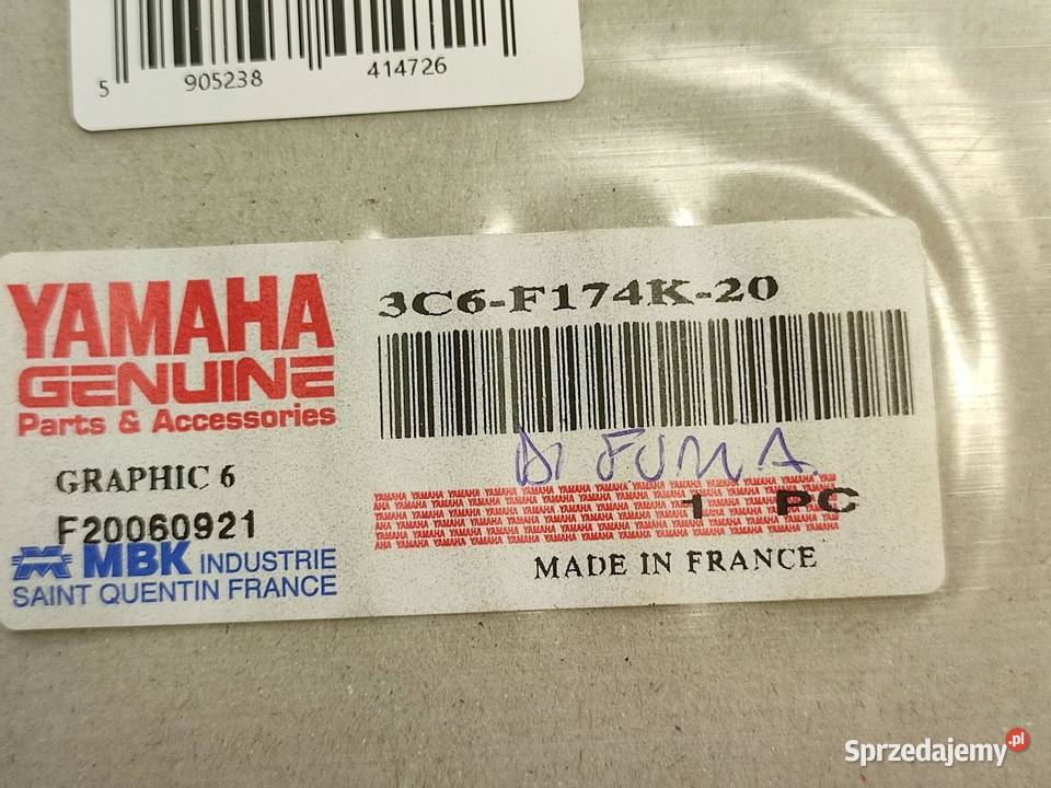 NAKLEJKA AEROX R NA ZADUPEK PRAWA YAMAHA YQ 50 lubelskie sprzedam