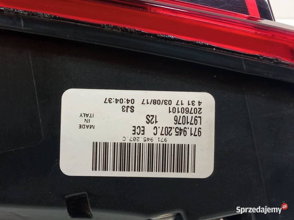 LAMPA TYŁ W KLAPĘ LEWA LED EUROPA 971945207C osobowe Oświetlenie