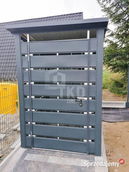 Wiata śmietnikowa 1x1m Antracyt Schowek ogrodowy Wągrowiec