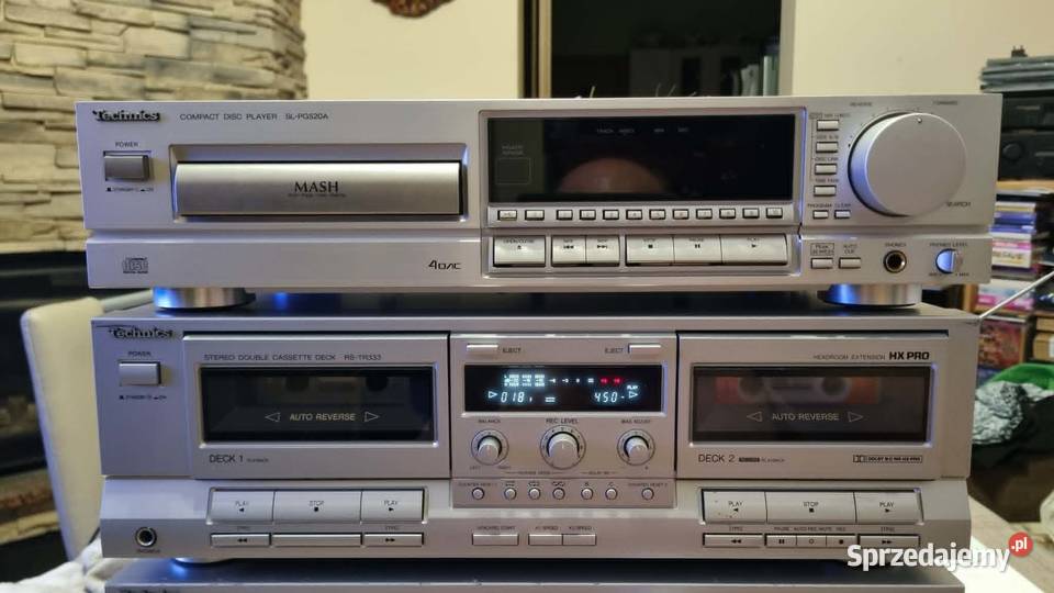 Wieża amplituner Technics SAGX230 magnetofon łódzkie Warta