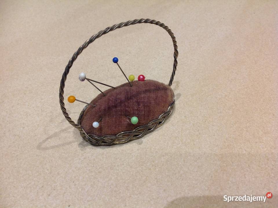 Zabytkowa Poduszeczka Koszyczek na Szpilki Igły lubuskie Nowa Sól sprzedam