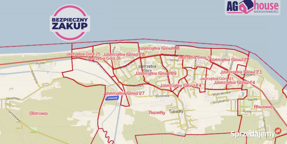 Działka Jastrzębia Góra Obozowa 11261m2 polna