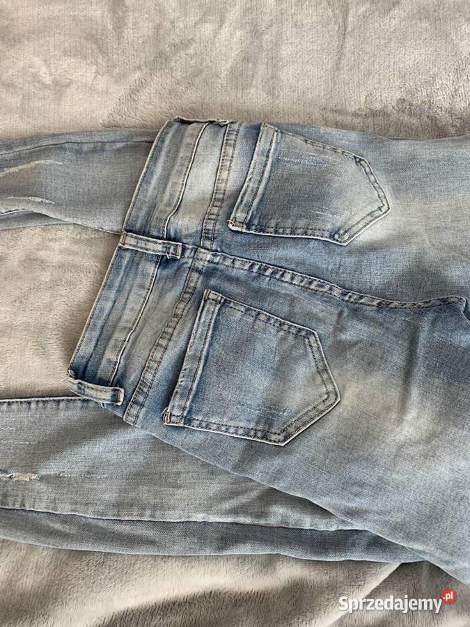 Spodnie Jeansy Dżinsy skinny z rozdarciami Rozmiar 34(XS) Spodnie Jasło