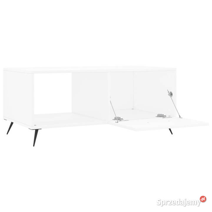 Stolik kawowy biały 90x50x40 materiał
