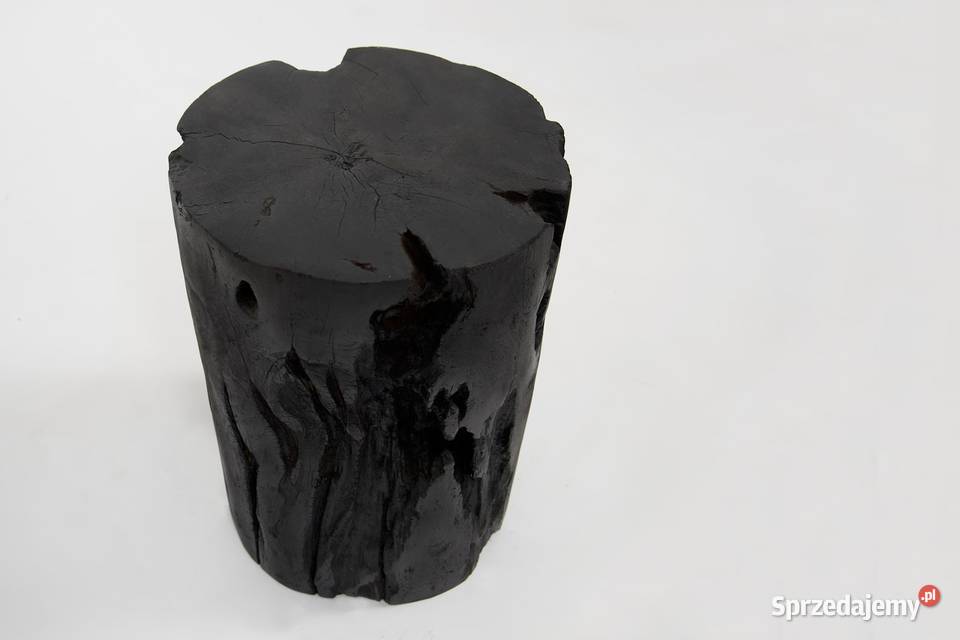 Stolik kawowy opalane drewno pieniek Shou Sugi mazowieckie Warszawa