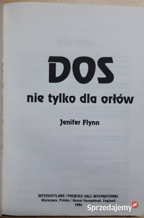 Książka DOS nie orłów Intersoftland Myślenice