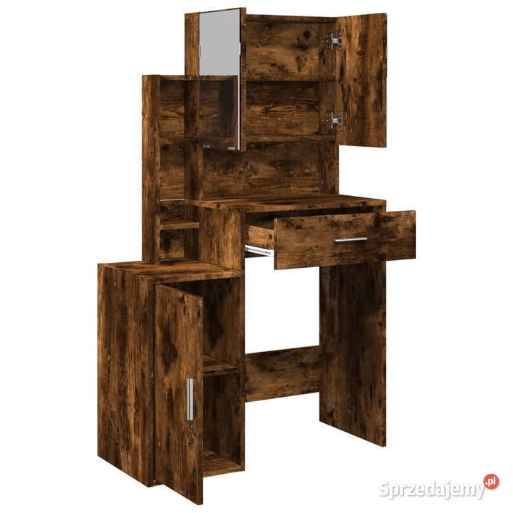 Toaletka z szafką opalany dąb 80x35x132 WM848238