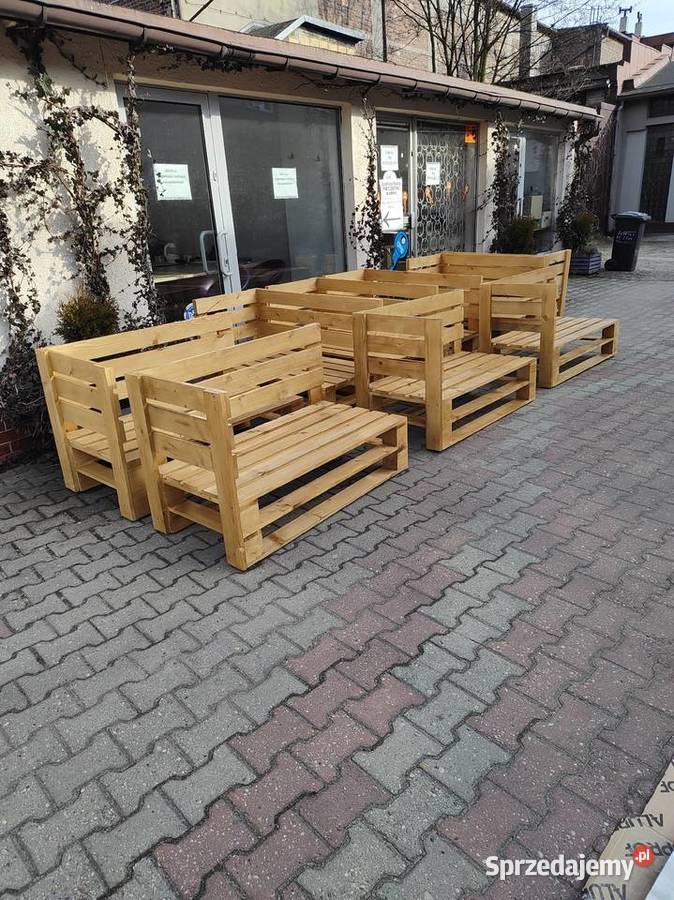 Drewniany zestaw mebli ogrodowych śląskie