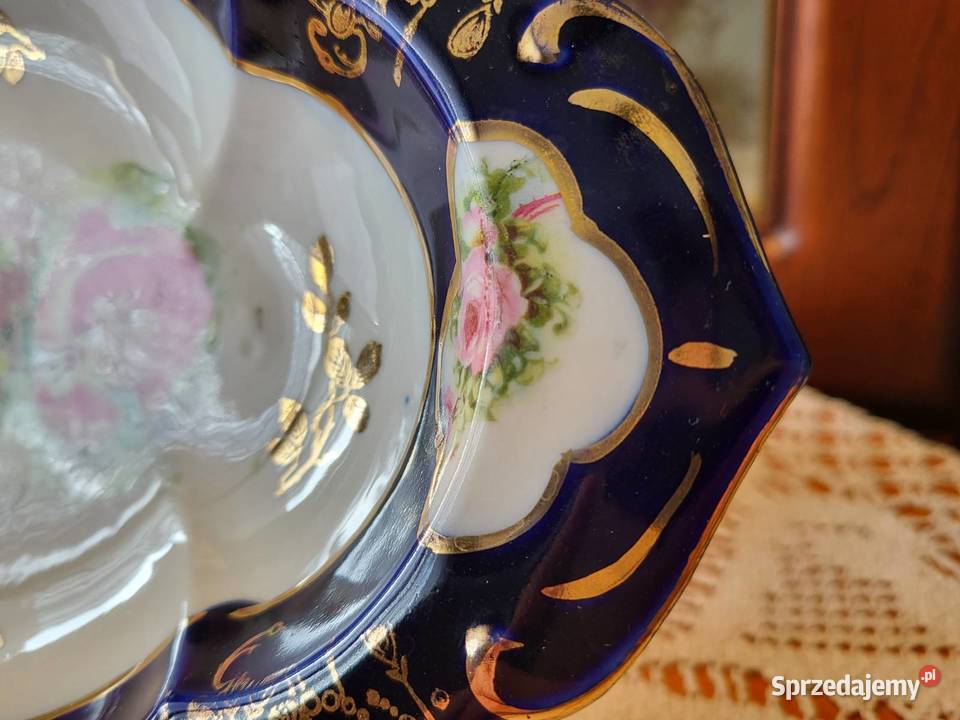 Stara piękna kobaltowa paterka Gdańsk