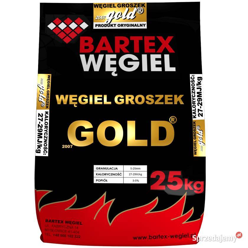 Węgiel groszek workowany Bartex Gold dostawa Wołów