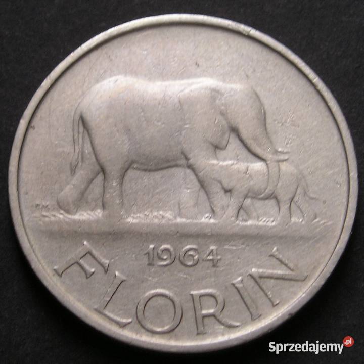 MALAWI 1 FLORIN 1964 SŁONIE Łódź sprzedam