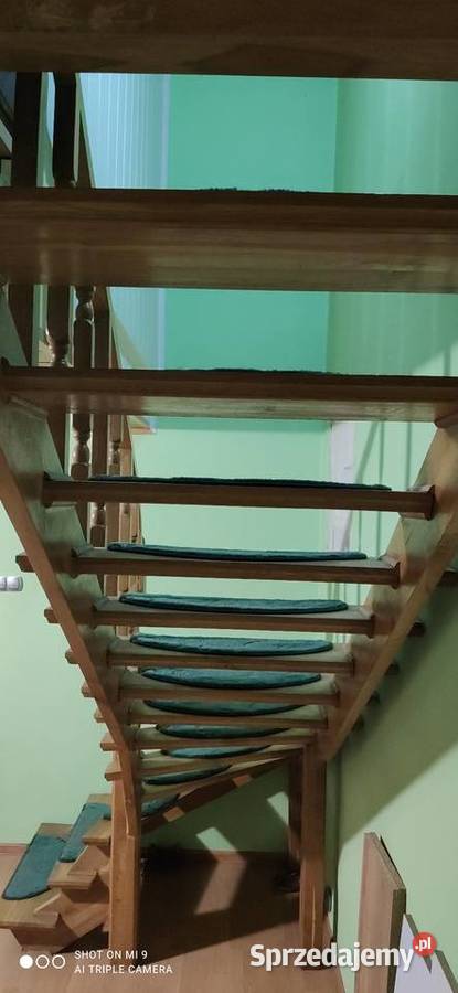 Schody dębowe zabiegowe lakierowane śląskie Pszczyna sprzedam