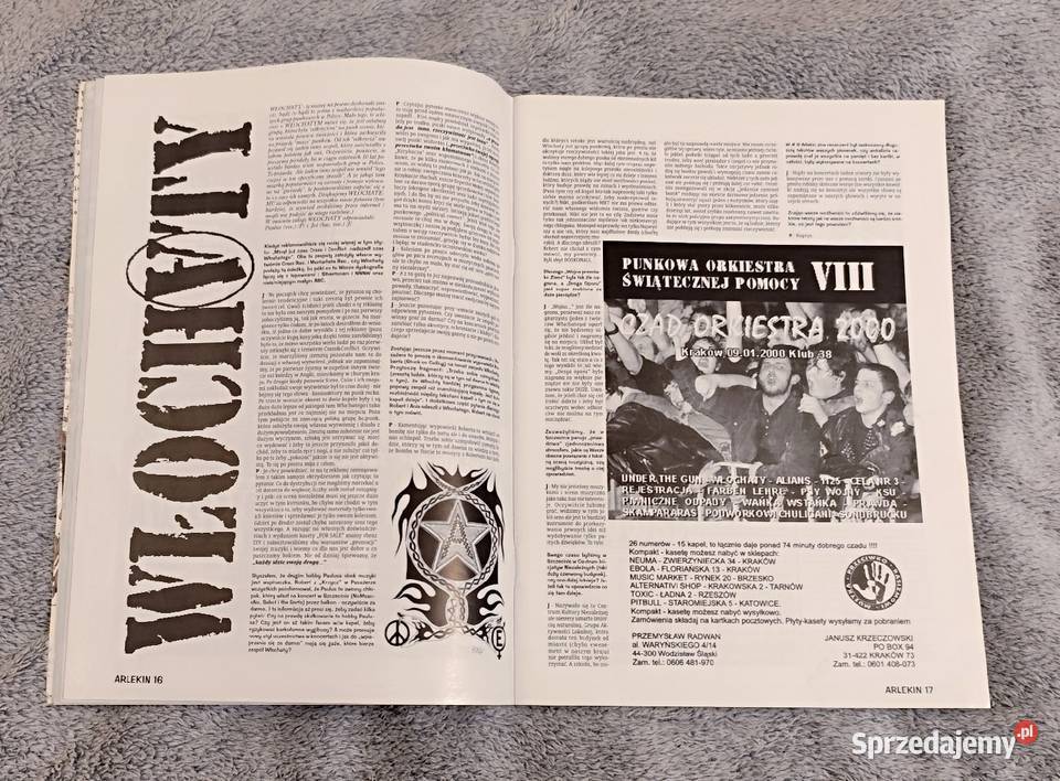 Arlekin 8 Wiosna 22000 Fanzine punk hardcore Rybnik sprzedam