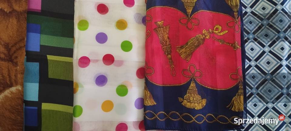 4 apaszki prostokątne z USA kolorowe dolnośląskie