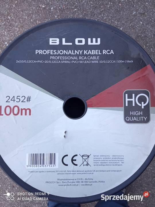 sprzedam profesjonalny kabel RCA na metry Chorzów
