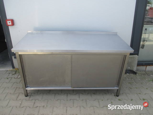 Stół Drzwi Suwane z 2 Półkami 160x70x85 Gastronomia Ostrów Wielkopolski