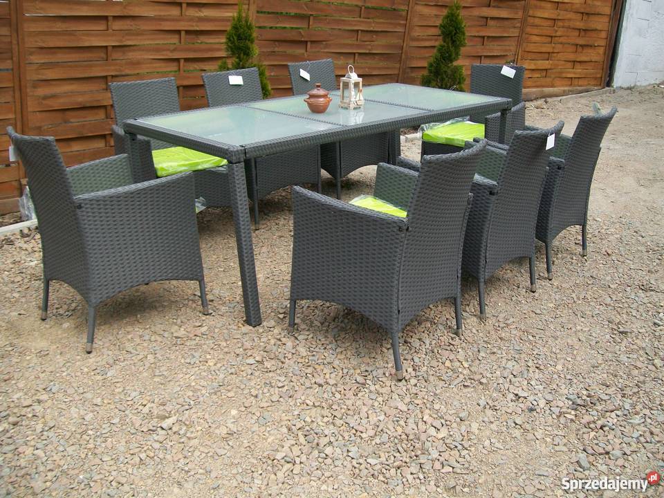 81 zestaw meble ogrodowe technorattan fotel Bosutów