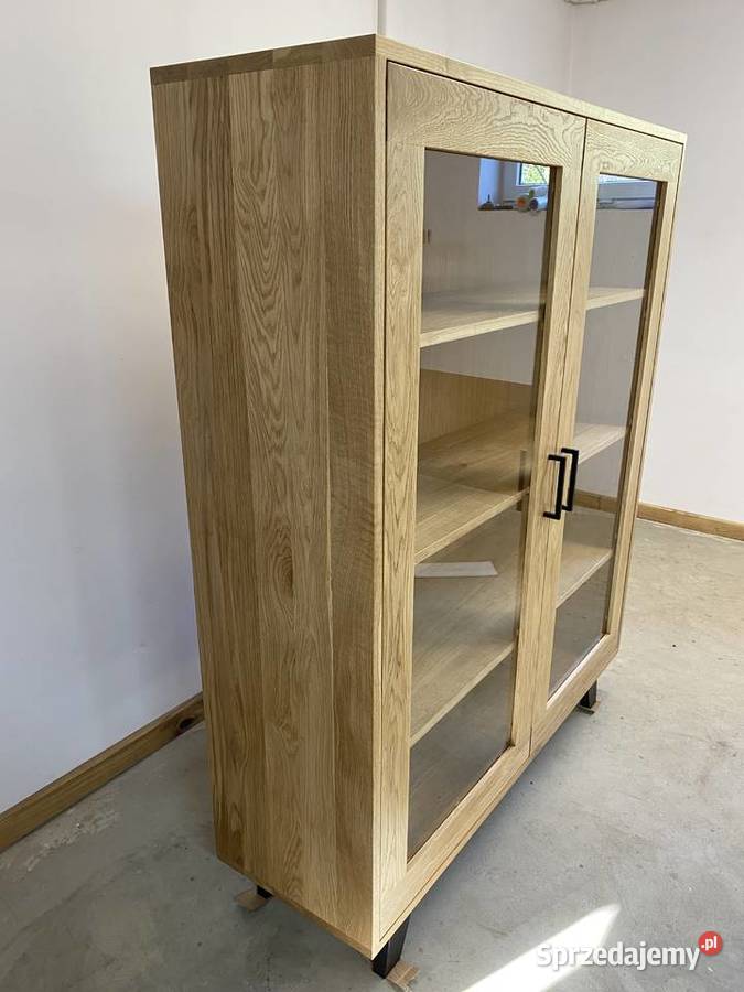 Witryna biblioteczka dębowa 40cm śląskie Złochowice