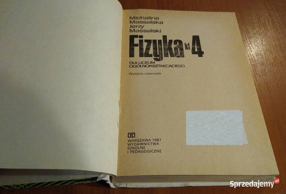 Fizyka 4 podręcznik liceum LO IV Massalska Jerzy Gdańsk
