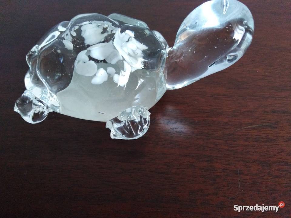 Szklana figurka żółw Miejsce Piastowe