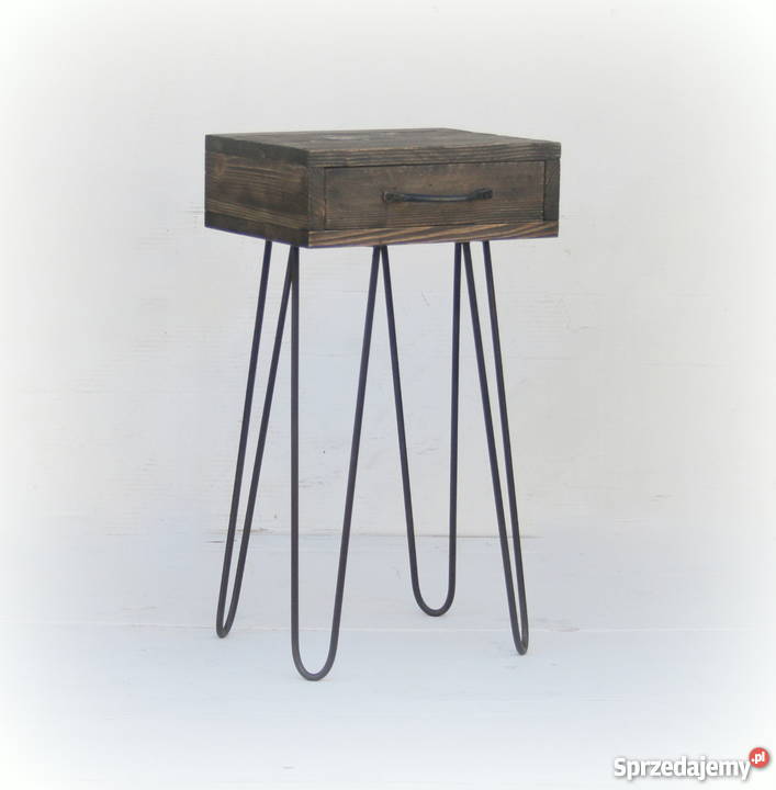 SZAFKA  nocna | stolik lite drewno | loft pomocnik konsola