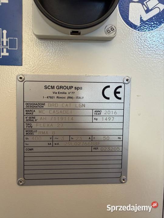 Okleiniarka oklejarka Casadei Flexa 27 RMA 8 Scm Gorlice