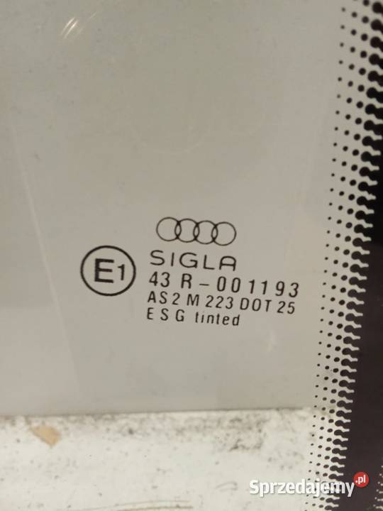 Szyba Drzwi Prawa Tylna Audi 100A6 9197 Oryginał Bralin