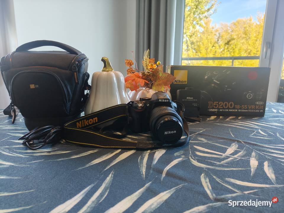 Aparat Nikon D5200 Obiektyw 1855 VR Super Stan Elektronika Łódź