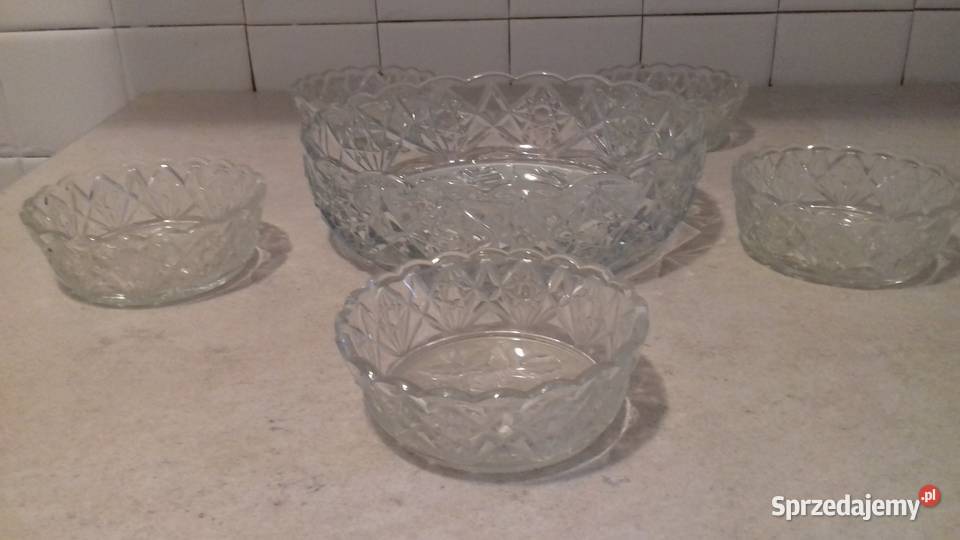 Owocarki szklane komplet Vintage do sprzedania Kraków