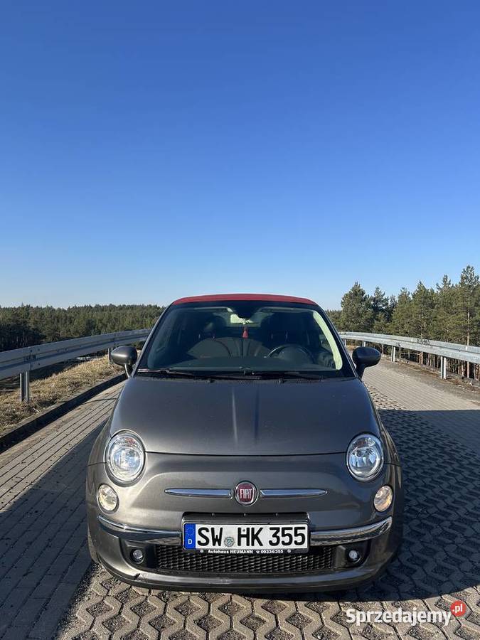 Fiat 500C Cabrio 2015 12 114 000 szary gotowy do 500 lubuskie Nowa Sól sprzedam