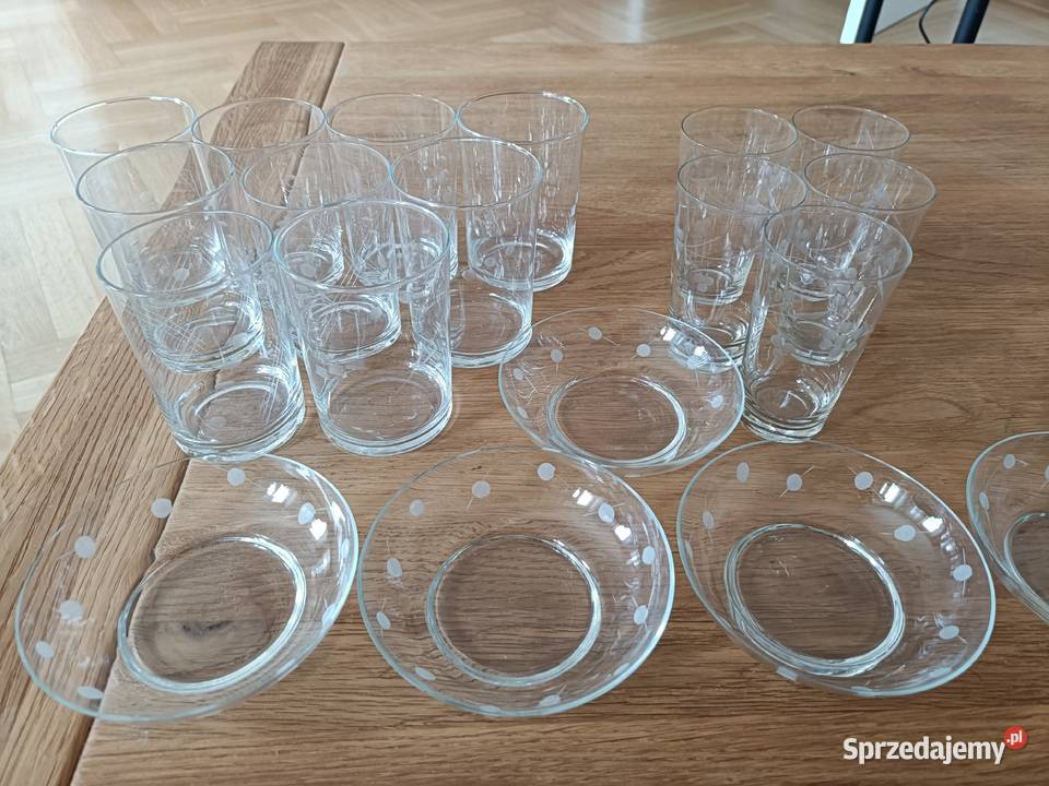 Ładne szkło PRL z cienkiego szkła Warszawa