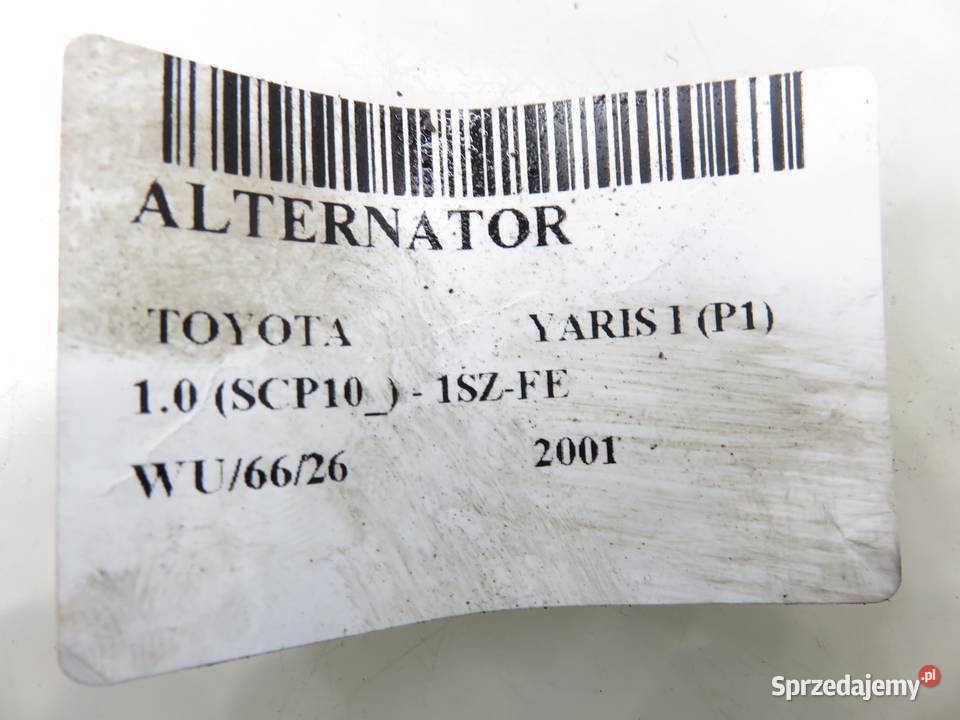 ALTERNATOR TOYOTA YARIS I P1 10 VVT i