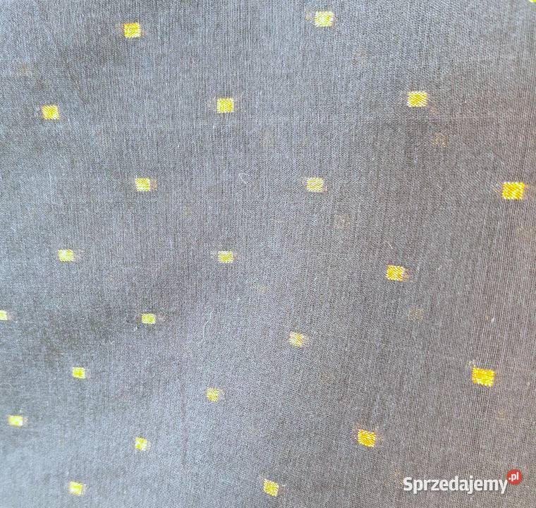 Czarne bawełniane sari saree saari Bollywood żółty/złoty Szczecin sprzedam
