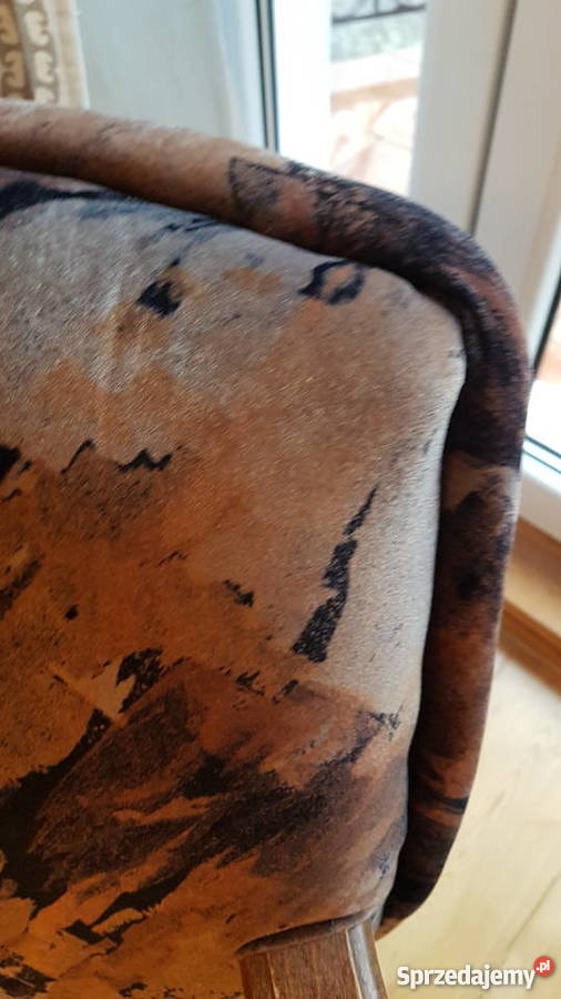 Fotel klubowy Muszelka Uszak lata 60 70te PRL 79cm