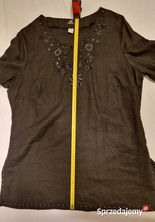 TUNIKA koszula indyjska z lnu 100 czarna haft i Lublin sprzedam