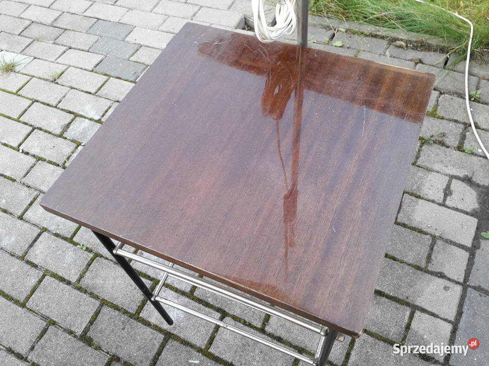 Stolik gazetnik wysoki połysk z lampą Warszawa