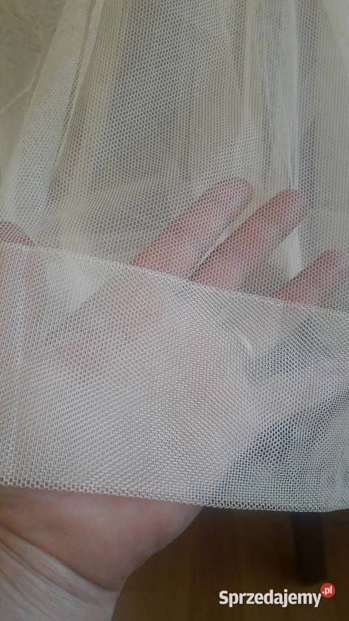 Tiulowa morelowa firanka gotowa szer 80 wys 245 Radom