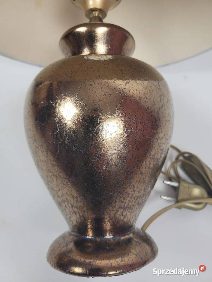 Lampka nocna glamour z podstawą ceramiczną Białogard