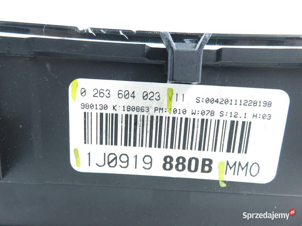 LICZNIK VW GOLF IV 1J1 16 AKL 1J0919880B osobowe