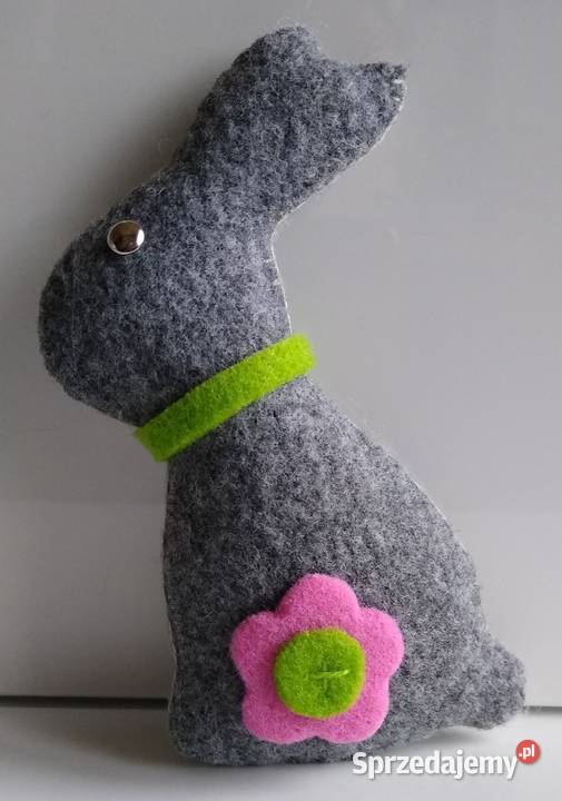 Zając Zajączek Wielkanoc Filc Handmade Rękodzieło Gdańsk