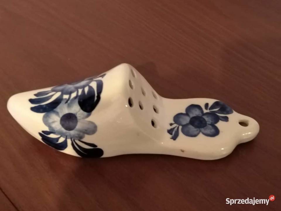 Ikebana ścienna but niebieski PRL Wałbrzych